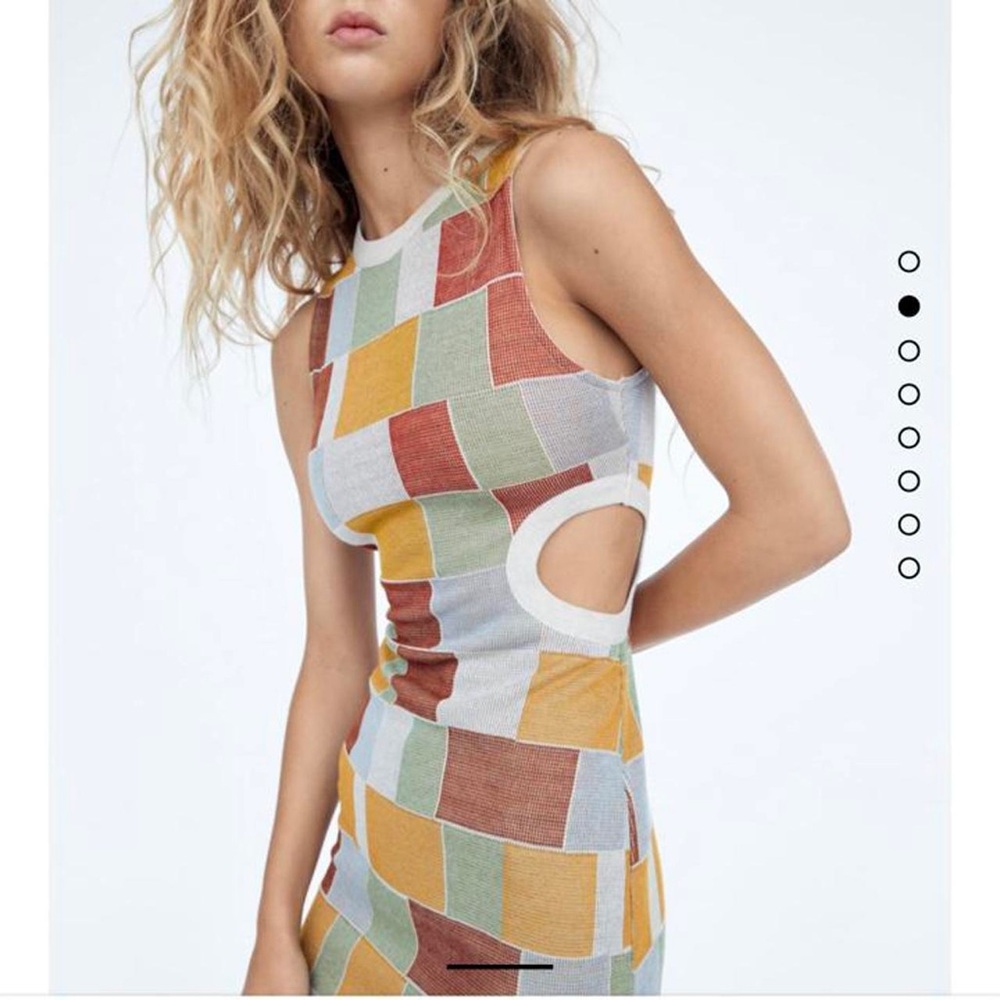 Zara Multicolor Geometric Mini Dress